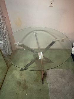 Glass Round Table