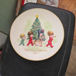 Moppets HAPPY MERRY CHRISTMAS TREE Gorham China Collector Plate 1973