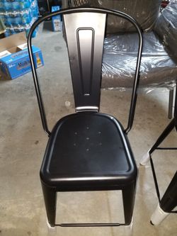2 black farm house barstool chairs