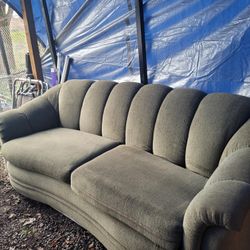 Micro fiber couch and love seat.