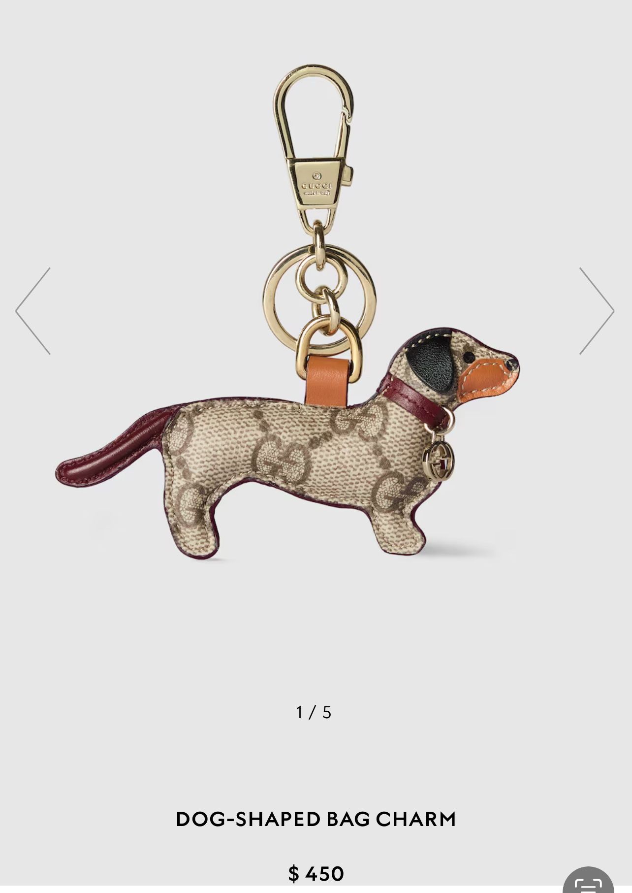 Gucci Dog Key Chain 🆕 New. Authentic. 199$ obo