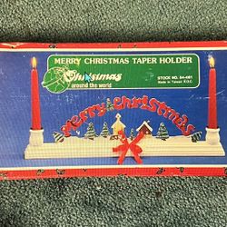 Merry Christmas Taper Holder Christmas Around The World