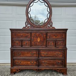American Signature Large Dresser With Mirror 