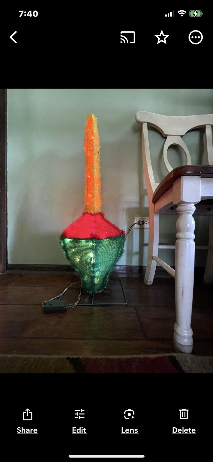 Vintage Christmas Bubble Light Decor