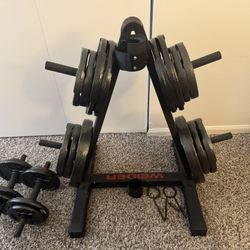 Weight Plates Plus Rack 