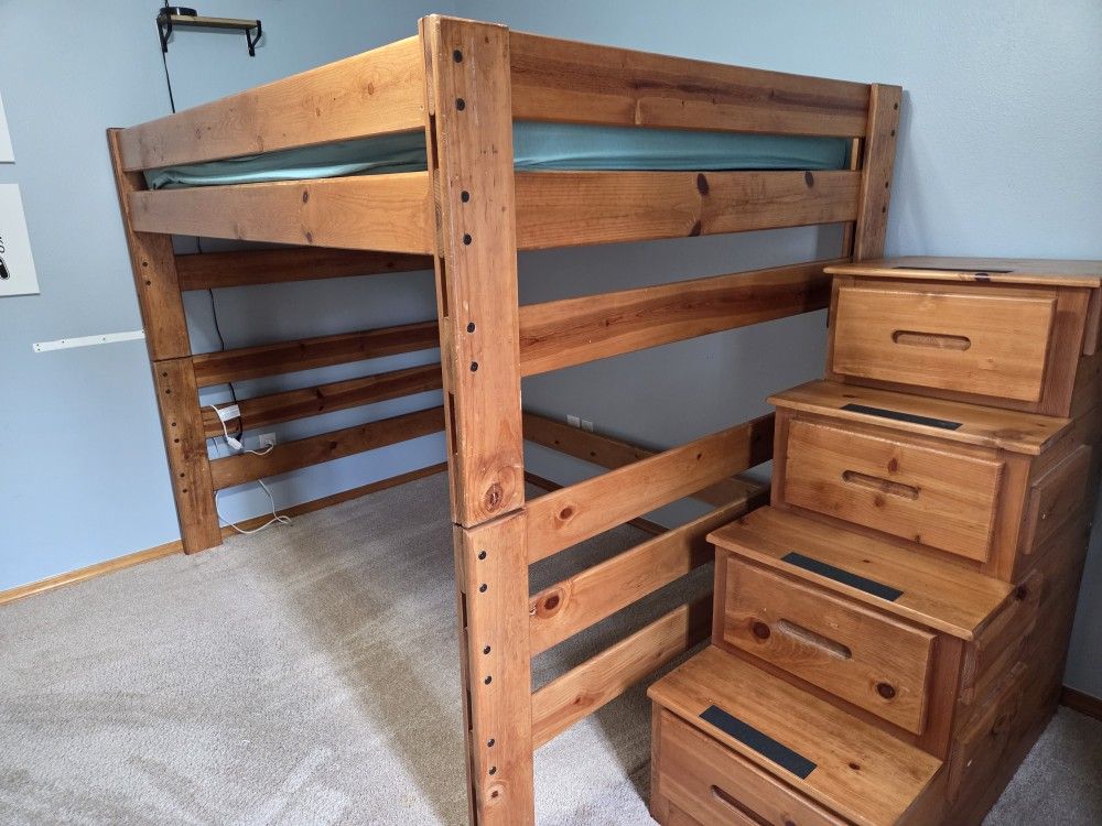 Full Size Bunk Bed With Stairs 
