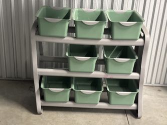 STERILITE 9 Bin Organizer Bedroom Closet Toys Shoes Kitchen Garage