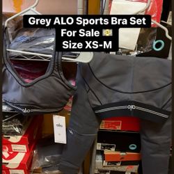 Grey Alo Sports Bra Set