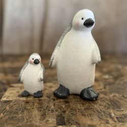 Penguin Mom & Baby Figurine Set