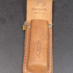 Craftsman 100% Saddle Leather Utility Knife Tool Holder Pouch 9-40941. 
