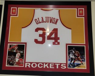 HAKEEM "THE DREAM" OLAJUWON HOUSTON ROCKETS AUTO JERSEY