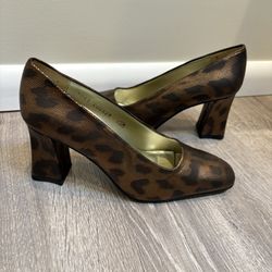 Costa Blanca Metallic Leopard Pattern New Shoes SZ 6.5