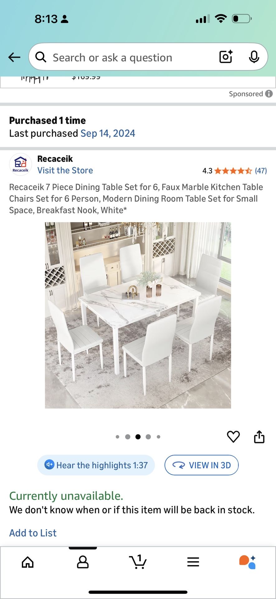 Table And Chairs