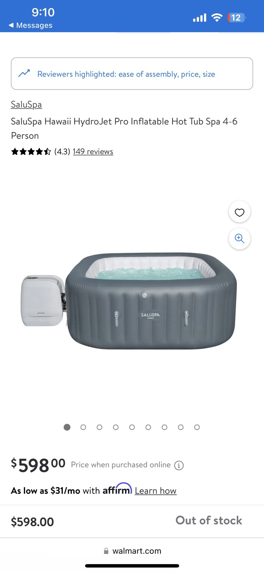 Saluspa Hot Tub Jacuzzi