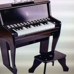 HAPE LEARN WITH LIGHTS PIANO TOY…IN EXCELLENT CONDITION……MISSING POWER CORD…OPERATING WITH BATTERIES
