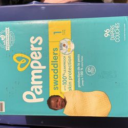 Size 1 Pampers diapers 