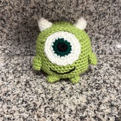 Handmade Crochet Mike Wazowski 