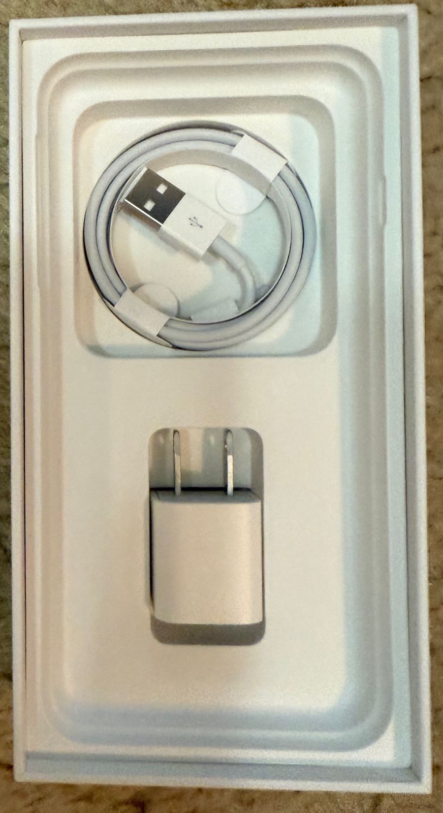 Apple USB-A Power Adapter Charger Block & Apple Lightning to USB Cable