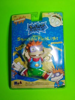 NEW Vintage 1997 Nickelodeon RugRats Chuckie Squeezable Flashlight MGA Entertainment 231615 Keychain Action Figure Rug Rats