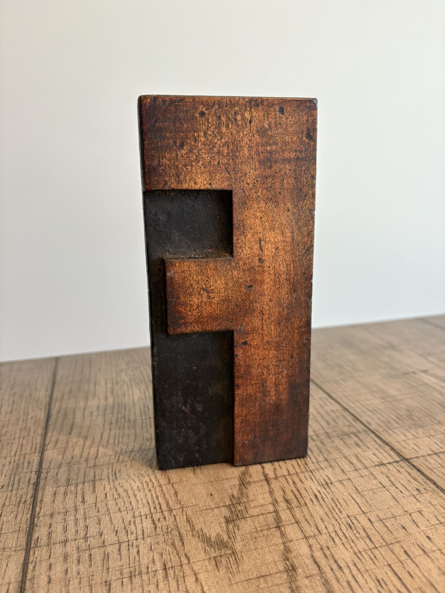 Wooden Printers Block Letter “F”