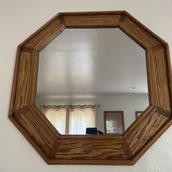 Vintage Oak Mirror