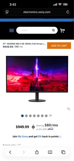 Sony Inzone M2 Gaming Monitor