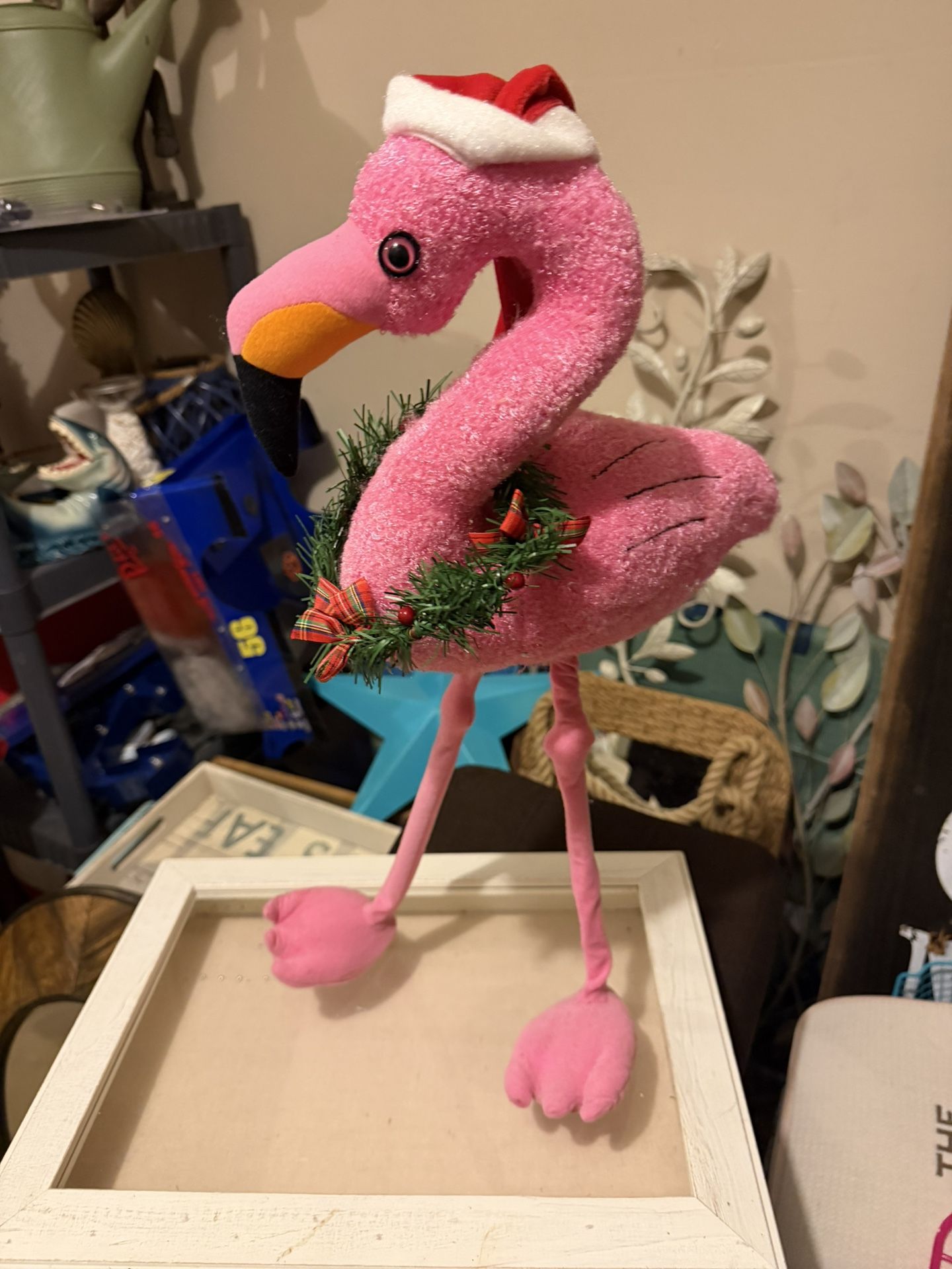 Christmas Flamingo Statue