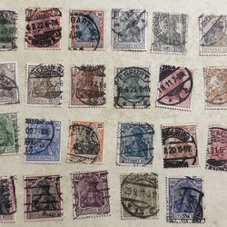 Lot Of 23 Postal Antique Stamp 1904 Germany Collection RARE DEUTSCHES REICH Used, Circulated