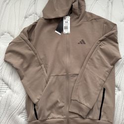 Adidas D4T Full Zip Track Top Men’s Size S Chalky Brown – New With Tags $80