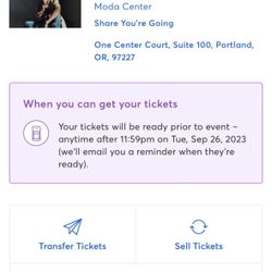 6Lack Portland Ticket 