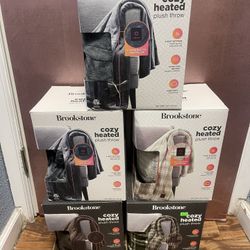 Brookstone Heated Cozy Throw