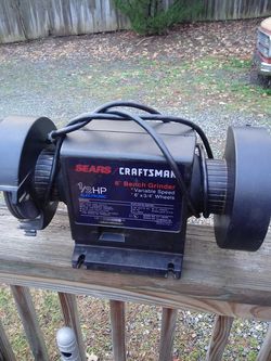 CRAFTSMAN 6 INCH 1/2 HP MOTOR BIG MOTOR MOST ARE 1/3 HP NO SWITCH JUS PLUG IT IN