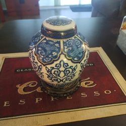 Ancient Japanese Hand-painted Vase Gold Imori