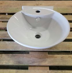 ALFI Brand 17" Round Wall Mounted Ceramic Sink - Open Box / Like New