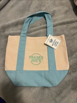 Mini Trader Joe’s Pastel Tote Blue