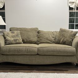 Large Couch. Lightly Used. Light Green 