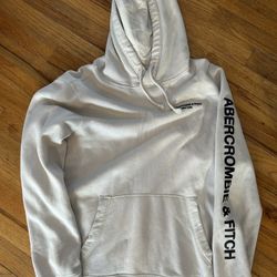 Men's Abercrombie & Fitch white hoodie size medium