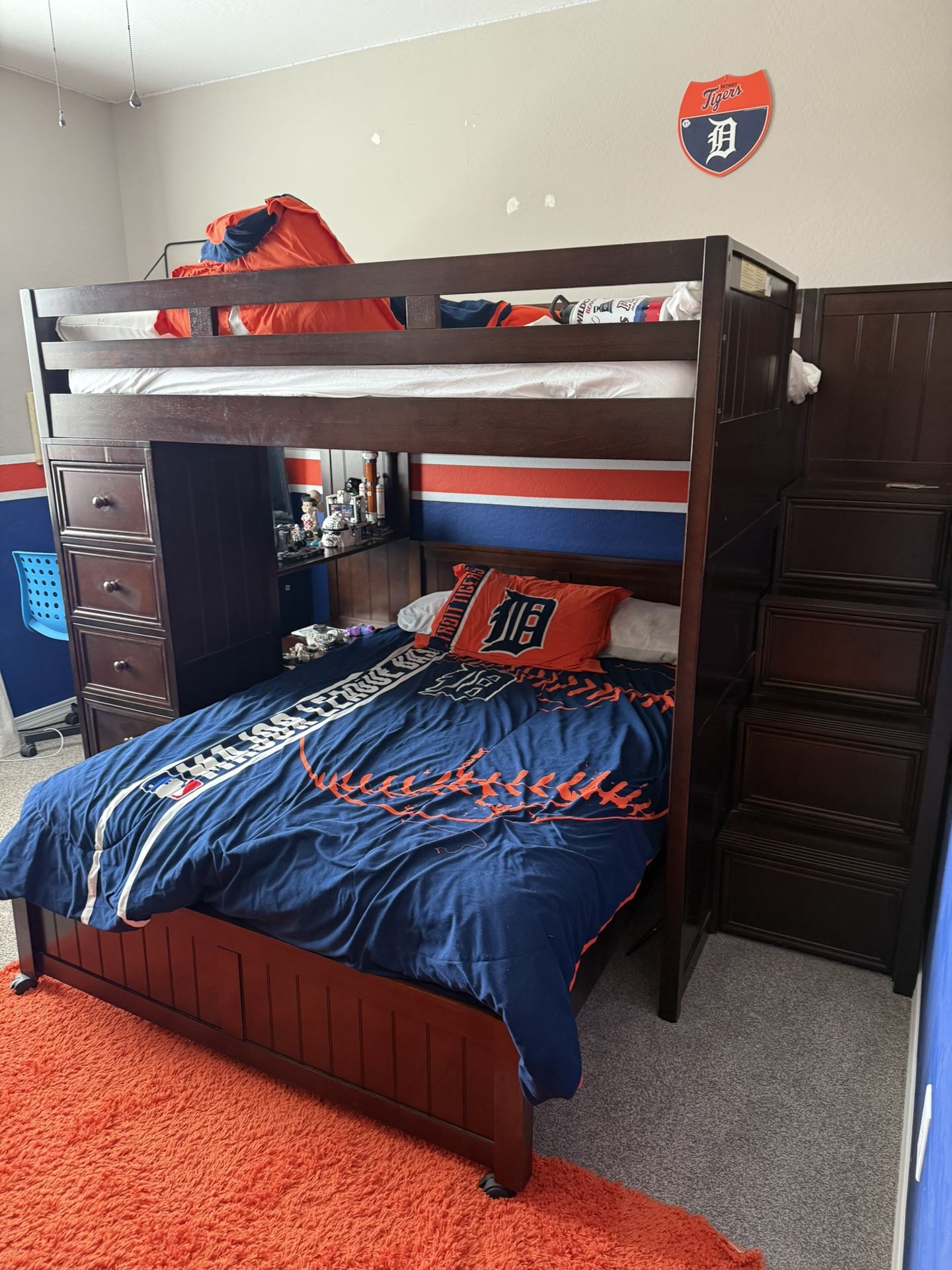 Full Over Full Solid Wood Bunk Bed - PENDING