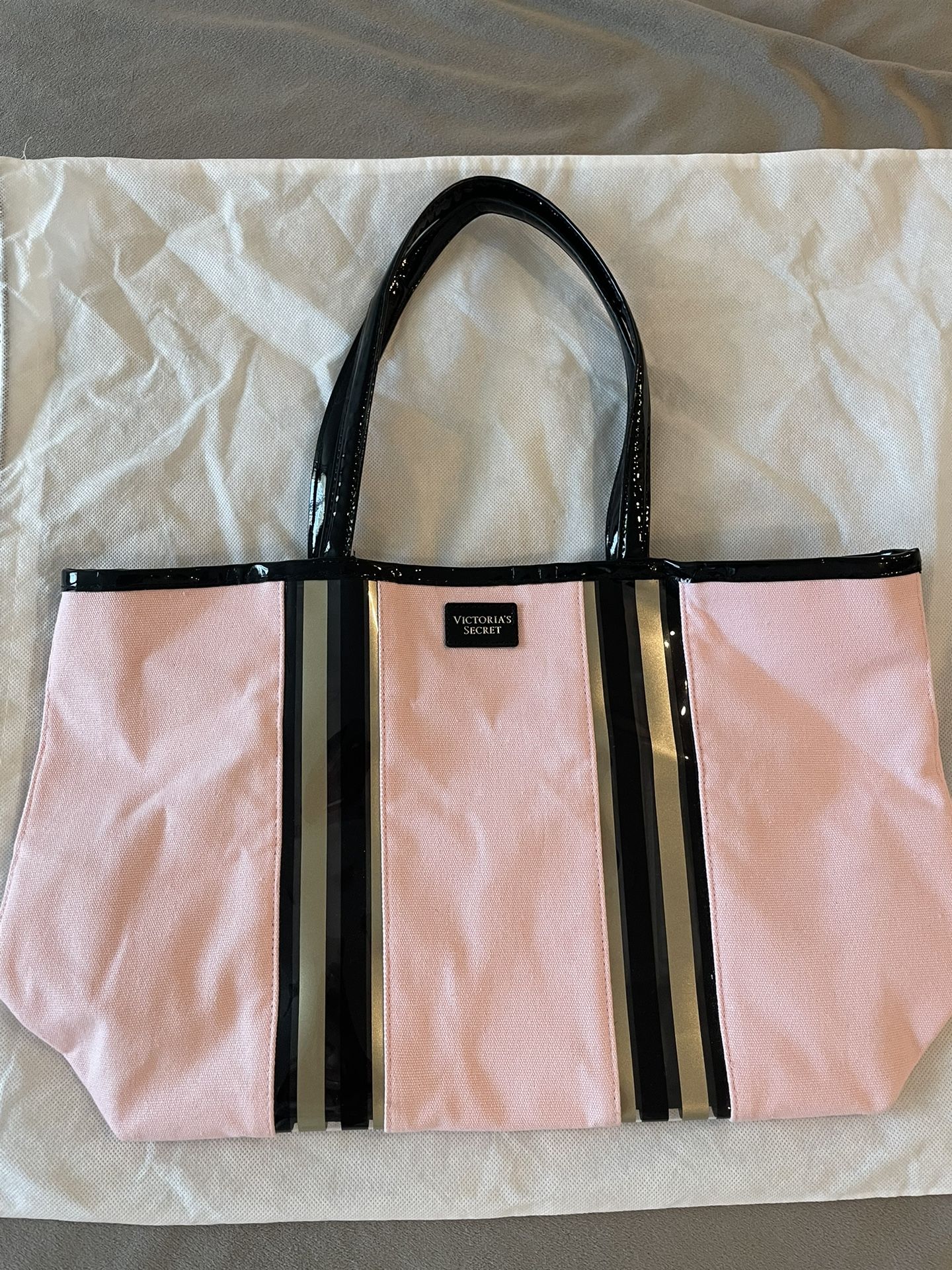 Vintage New Victoria Secret Tote Bag With Stripes