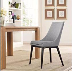 Viscount Fabric Dining Chair Light Gray - by Modway - Minimalist Progressive (Brand New)