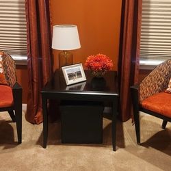 Flame Stich Barrel Chairs 