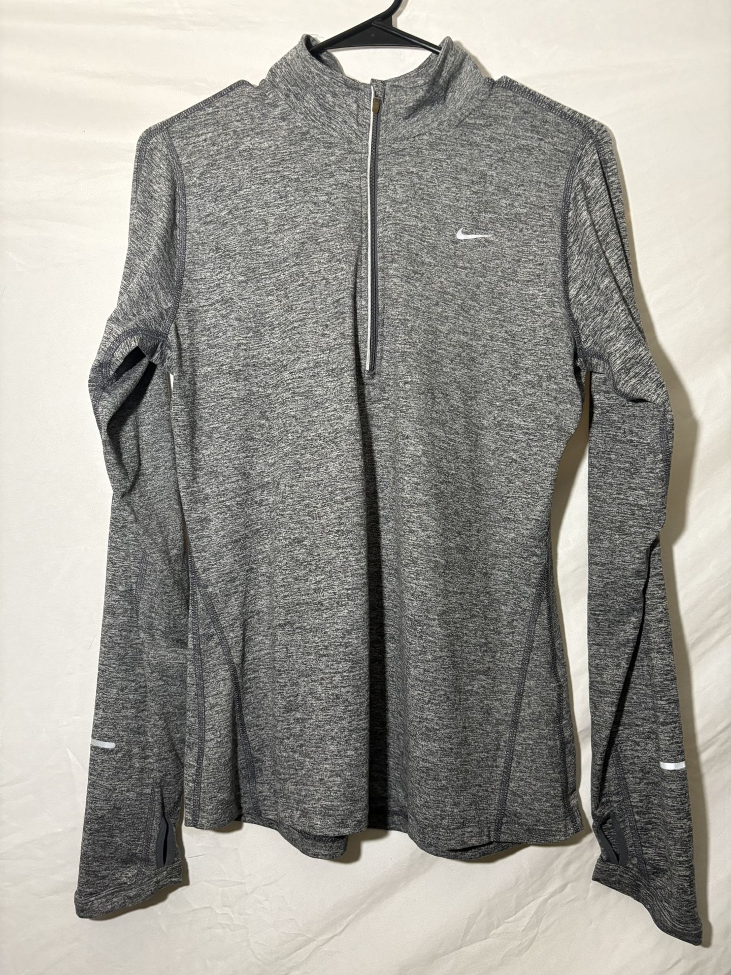 GRAY NIKE DRI FIT RUNNING JACKET
