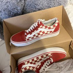 Red Checkered Vans