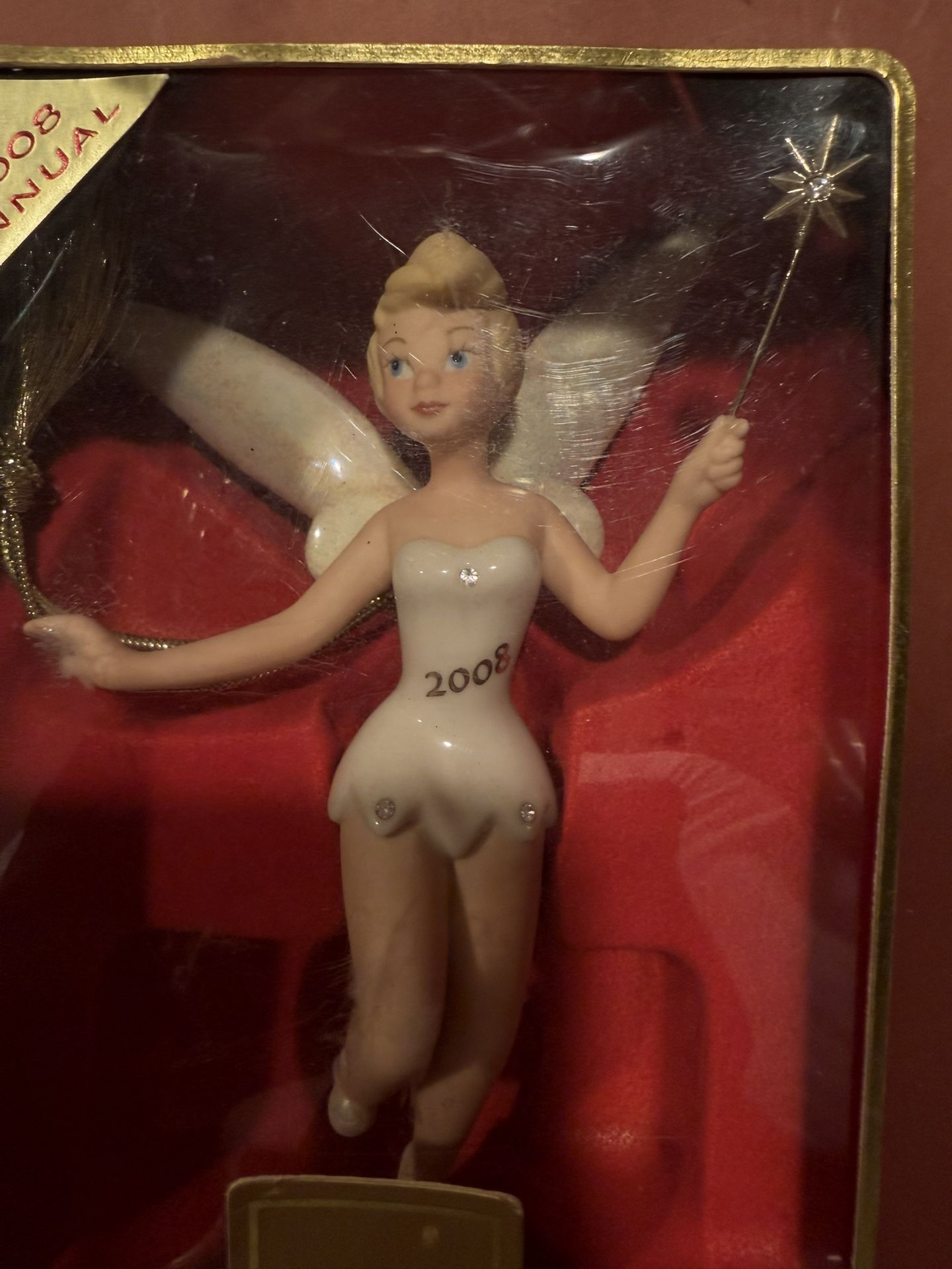 Disney Lenox Tinker Bell 2008 Twinkle Christmas Holiday Ornament In BOX Jewels