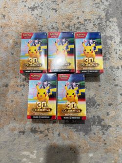 Pokemon 30th Anniversary Celebration Booster Bundle x5