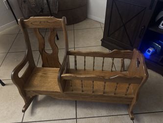 Heart rocking chair/ baby bed