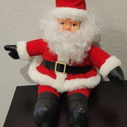 Vintage Santas Best Rennoc Santa Claus with Glasses Plush Rubber Face 7"Tall
