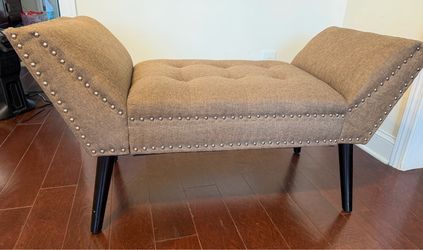 Upholstered Bench with Nailhead Trim