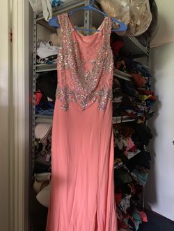 Coral prom dress