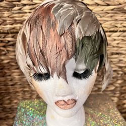 Unique Vintage Bird, Feather Hat